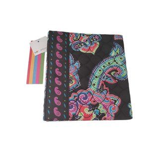 Liz Claiborne Black/Paisley Brag Book Holds 24 Pictures 4 x 6 Never Used